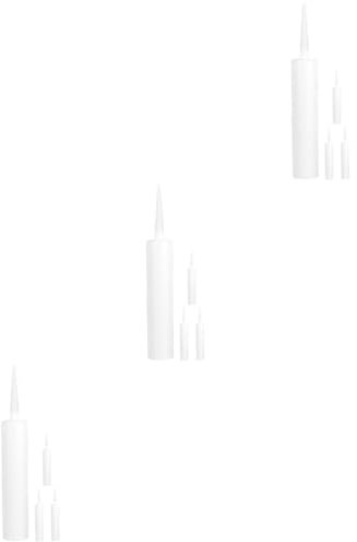 Angoily Lot De 3 Tubes De Calfeutrage Vides Rechargeables Et Réutilisables Pour Joints De Carrelage 4 Pièces X 3