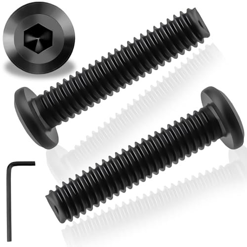20pcs M6X35mm Tornillos M6 Tornillos Cabeza Plana Negro Tornillería Inox Tornillos Allen Tornillos de acero Inoxidable con Llave Hexagonal para Electrodomésticos Maquinaria Industrial