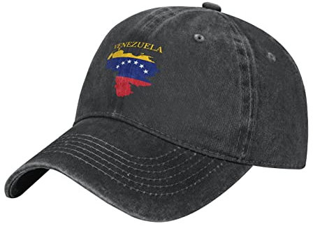 Zdlwaisw Yifhdes - Gorra de béisbol unisex con la bandera de Venezuela ajustable para hombre y mujer, Negro, Talla única