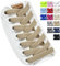 Puzeam 2 Pares de Cordones Elásticos - Cordones Elásticos sin Nudo con Hebilla Metal, Planos, Cordones de Zapatos para Niños, Adultos Caqui 120