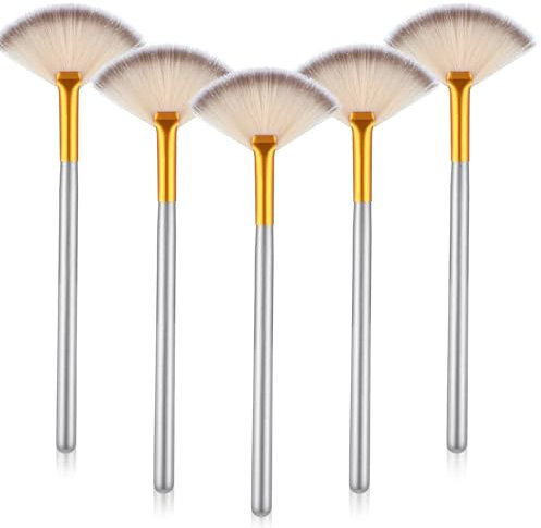 5 Stück Fächerpinsel Kosmetik Maskenpinsel Weiche Fächermaskenpinsel Make Up Für Gesicht Sbehandlungen Gesichtspinsel Fächerpinsel Fan Pinsel Multi Use Tools Für Frauen Mädchen Make-Up Artist Stylist