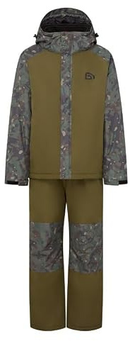 Trakker CR Camo 3 Piece Winter Suit, Jacket and Trousers, Thermal, Waterproof, Removable fleece, Adjustable Hood, Reinforced Knees.