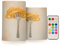 Mnsruu Flickering Flameless Candles Noodles and Fork LED Candles with Remote Timer Set of 2 Battery Operated Candle Home Decoration
