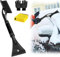 YALiya Eiskratzer Auto mit Besen, Scheibenkratzer Auto 2 in 1, Schneebesen mit Handtücher und Handschuhe, Ergonomisch Auto Zubehör Winter, für Schneeräumung, Eisschaufeln, Frostkratzen, Glasreinigung