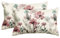 Artoid Mode Lila Wilde Blumen Geometrische Muster Frühling Kissenbezüge 2er Set, 30x50 cm Muster Zierkissenbezug Cushion Cover Wohnzimmer Deko