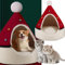 Weihnachtsbaum Katzenbett Weihnachtsbaum Katzenhaus Höhle Hundezelt Bett Weihnachten Katzenbett Haustierzelt Haus Selbstwärmend Abnehmbar Bequem Haustier Hundehöhle