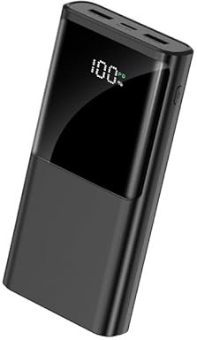 Ufuzon Power Bank 20000 mAh, PD 22,5W Schnellladen QC 3.0 USB C, Tragbare Externe Handy-Akku mit LED-Display, Kompatibel mit iPhone 11/12/13/14/15/16, iPad, Samsung