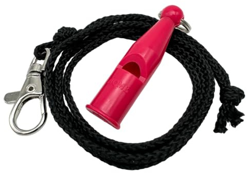 ACME Field Trail Dog Whistle No. 212 with Whistle Band | Original from England | Ideal for Dog Training | Loud and Wide Range (Hot Pink)