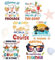 Eiapadeor Cruise Door Decorations Magnetic - 6 Pcs Retro Family Cruise Door Magnets Hawaii Cruise Ship Door Decorations Palm Tree Sunset Drink Stickers Decals for Carnival Cabin Party Fridge Decor
