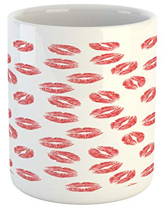 Large Porcelain Mug White Red Ceramic Customised Mug 330ML for Café,Workplace,Holiday Decor,Graduation Gifts