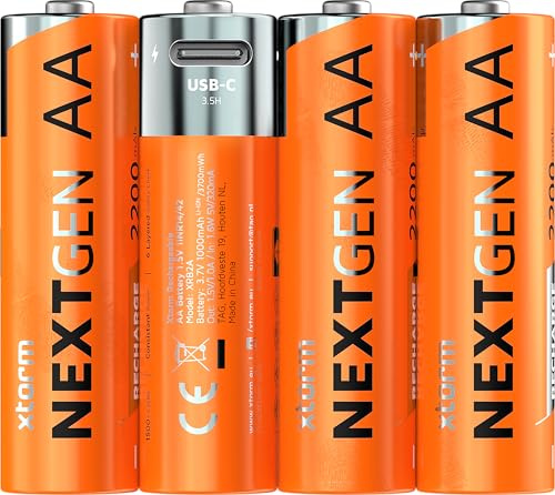 Xtorm NextGen AA Batterien Wiederaufladbar mit USB-C - 4 Pack