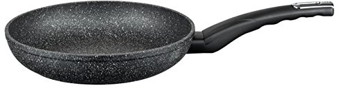 Baumalu, Poêle à Frire 24 cm, Modèle Granit Evolution en Aluminium Forgé Noir, Revêtement Antiadhérent, Compatible Tous Feux, Ergonomique, Garantie 5 Ans, Idéale pour Cuisine Moderne