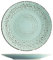 H&H Courtyard Confezione Piatti Piani, Stoneware, Azzurro, 6 unità