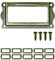 FUXXER® 10x Etiketten-Fenster, Kartei-Kästen,Apotheker-Schränke, Antik Bronze, 64 x 32 mm