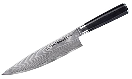SAMURA Kochmesser Damascus 8.0/200 mm. 67 Lagen. VG -10 Stahlkern, G-10