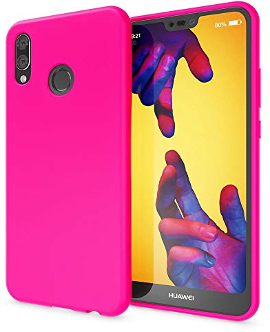 NALIA Neon Custodia Protezione compatibile con Huawei P20 Lite, Cover Ultra-Slim Neon Smartphone Case Etui Protettiva in Silicone Gel, Gomma Telefono Cellulare Bumper Sottile, Colore:Pink