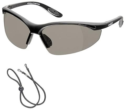 voltX 'Constructor' (Ahumado/Gris dioptría +2.00) Gafas de Seguridad con aumento total de lente (no bifocal), incluye cordón con tope regulable + Lente UV400 con recubrimiento antivaho