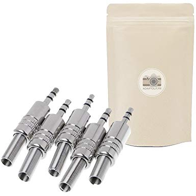 Adaptout X5 Jack Prise Jack 3.5mm Male à Souder Stéréo Fiche Male Minijack Connecteur Soudure Mini 100% métal MARQUE FRANÇAISE