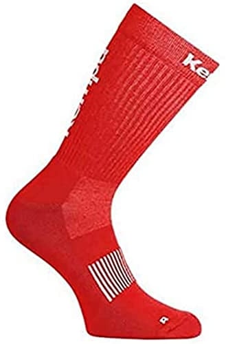 Kempa Herren Logo Classic Socken, Rot/Weiß, 36-40 EU