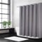 Hotel Luxus Flachs Leinen wie 240GSM Schwerer Stoff Duschvorhang mit Haken waschbar,grau,150x200 cm
