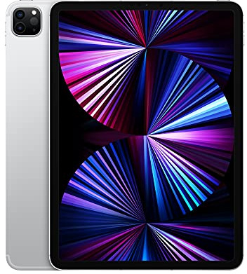 2021 Apple iPad Pro (11-inch, Wi-Fi + Cellular, 128GB) - Silver (3rd Generation)