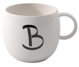 like. by Villeroy & Boch - Letters Becher B, 380ml, Premium Porzellan, weiß