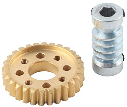 Garosa Riduttore di velocità a Vite Senza Fine Autobloccante con Rapporto di Riduzione 28: 1 con Ruota a Vite Senza Fine a 24 Denti Albero Dell'ingranaggio con Foro 6 Mm
