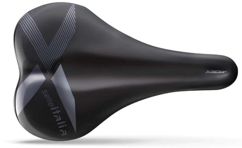 Selle Italia X-Bow – Enduro Fahrradsattel für E-Bike und E-Mountainbike, Fec-Alloy-Schiene, Stoßdämpfer, Größe S1, Schwarz
