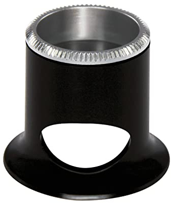 Bergeon 2611-TN-1.5 Uhrmacherlupe, Vergrößerung 6,7X, Schwarz, Bikonvexe Linse Bergeon Air