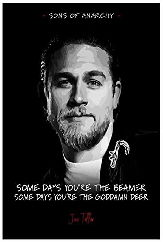 GPEIHANG Poster Und Gedruckte Sons of Anarchy TV Show Movie Black Jax Teller Zitat für Moderne Familiendekoration Leinwand Malerei Wandkunst Bilder 15.7x23.6(40x60cm) Kein Rahmen