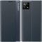 Klapphülle aus Leder für Samsung Galaxy A22 5G Samsung A22 5G Clam-Shell/Sleep/Wake/Smart Holster/New Type View Window Blau