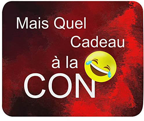 Tapis de Souris Humour Cadeau à la Con Haute qualité de Glisse Confortable Doux idée Cadeau Anniversaire Noël fête Mouse Pad 235 x 195 x 5mm