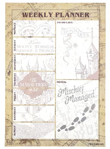 HARRY POTTER A5 Wochenplaner (Marauders Map Design) - Offizielle Handelsware