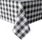 Hiasan Nappe rectangulaire Vichy Anti-Taches Lavable, Nappe Exterieur Impermeable Jardin, pour Salle à Manger, Jardin, fête, Pique Nique, Anniversaire, Mariage ou Maison, 110x140cm Noir et Blanc