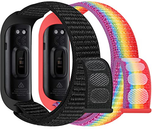 Tiptops Cinturino di ricambio in nylon Solo Loop compatibile con Samsung Galaxy Fit 2 Band, unisex, morbido, traspirante, intrecciato, regolabile, sportivo, di ricambio, per Samsung Galaxy Fit2