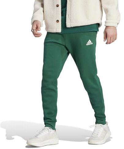 adidas Essentials Fleece Regular Tapered Pants Uomo, Collegiate Green, S