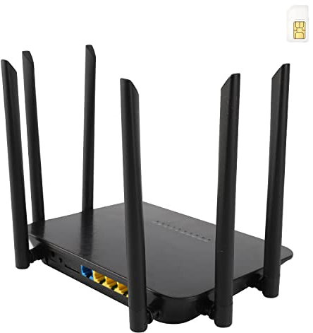Dionlink Router 4G LTE de doble banda con ranura para tarjeta SIM, módem desbloqueado, punto de acceso móvil de 1200 Mbps compatible con AT&T y T-Mobile, router Wi-Fi inalámbrico de 6 antenas