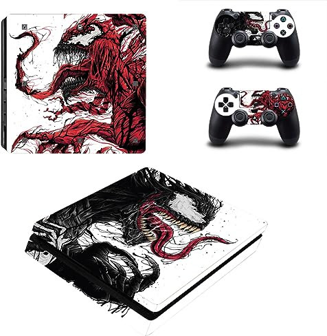 Vanknight Vinyl-Aufkleber für PS4 Slim S Konsole Controller Alien Monster