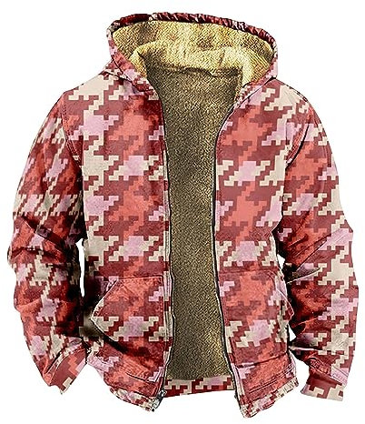 LUNULE Morgenmantel Herren Bomberjacke Herren Sommer Sommer Jacken Herren Herbst Winter Warm Plaid Fleece Holzfällerhemd Mit Kapuze Lässige Outdoor Kariertes Sportjacken Für Herren (Light Blue, M)
