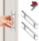 KIKISML Manijas de Puerta, 2 Piezas Redondo Cajón de Gabinete Instantáneo Autoadhesivo Adhesivo de Aleación de Aluminio Sin Perforación Tirador Cajón Armario Puerta Corredera Gabinete Cocina, Plata