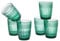 Baroni Home Set 6 pz di Bicchieri in Vetro Decorati con Rifiniture in Rilievo da 25 CL, Lavabili in Lavastoviglie, 8x8x10 cm, Verde