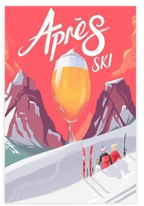 BoQari Apres Ski-Vintage-Reise-Poster, Leinwand, Poster, Schlafzimmer, Dekoration, Sport, Landschaft, Büro, Raumdekoration, Geschenk, ungerahmt, 30 x 45 cm