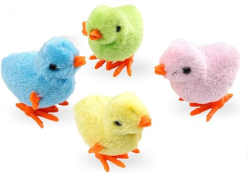 Ostern Aufzieh Huhn Spielzeug, 4 Stück Huhn Spielzeug Geschenk Geht für Kleine Junge Und Mädchen, Osterdeko Küken, küken Spielzeug Oster