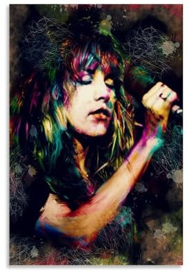 verimp Stevie Poster Nicks Sänger Vintage Cover Poster Dekorative Malerei Leinwand Wandposter und Kunstbild Druck Moderne Familie Schlafzimmer Dekor Poster 30 x 45 cm