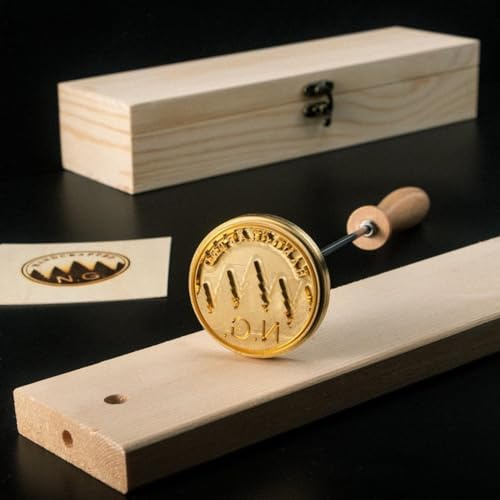 TPFOON Individuelles Brandeisen Für Holz/Leder/Kokosnuss/Fleisch/Brot/Kuchen, Personalisierter Holzbrandstempel Aus Metall, Benutzerdefinierte Holzarbeiten, Heißprägeeisen, Geschenk Für Papa/Hochzeit