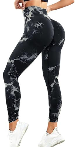 Getervb Sports Leggings Damen High Waist Scrunch Butt Leggings Push Up Seamless Booty Leggings Blickdichte Hose für Gym Yoga Fitness Workout Tights