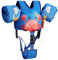 MoKo Kinder Schwimmflügel, Cartoon Schwimmweste mit Schultergurt Schwimmtraining Jacke Schwimmende Badeanzug Schwimm Zubehör mit Doppel Schnalle für 13-30 lbs Jungen Mädchen, S, Blaue Krabbe