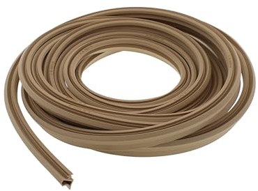 ToniTec Türdichtung Zugluftstopper M3967 Zimmertürdichtung beige 25m Türgummi 6mm Nuttiefe | 4,5mm Nutbreite