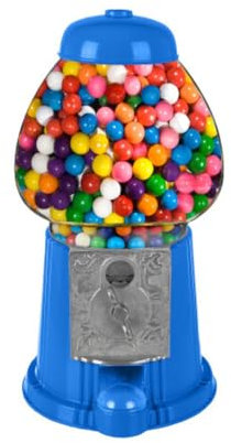 Great Northern Popcorn - Distributore automatico vintage in metallo fuso a gettoni da 28 cm, con sfera di vetro e rotazione gratuita, colore: blu