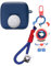 Cartoon Silicion Earphones Case Compatible with Skullcandy Mod, Cute Wireless Bluetooth Shockproof Protector Cover Earphone Charging Box with Keychain (Blue D)
